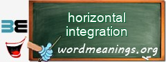 WordMeaning blackboard for horizontal integration